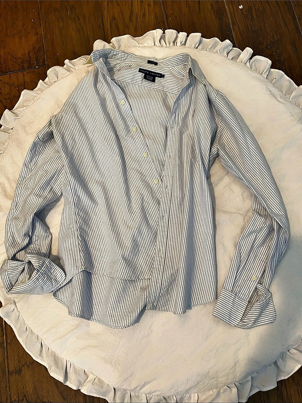 Ralph Lauren Slim Fit Striped Cotton Button-Down Shirt Button-Down Shirt Blue &